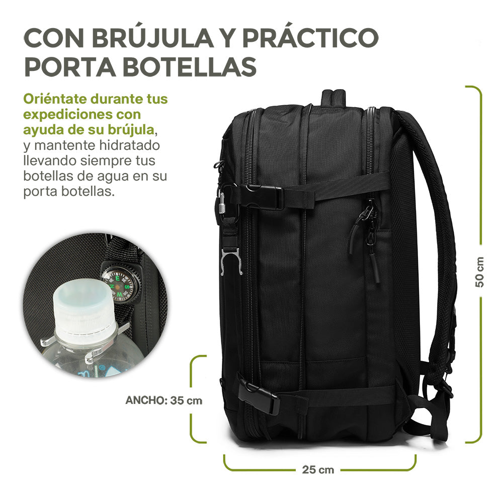 Mochila Expandible de 40 L para Laptop de 18 Pulgadas