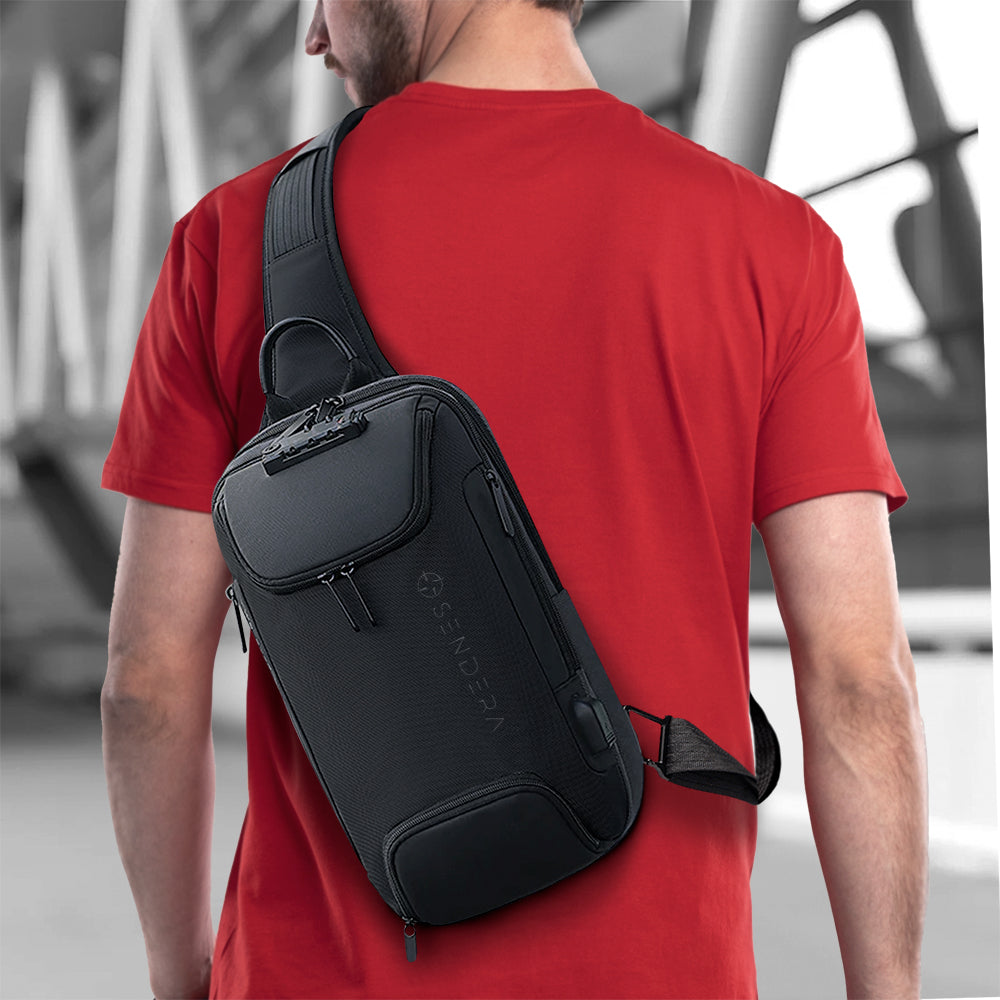 Mochila Crossbody con Candado TSA y Puerto USB Redlemon