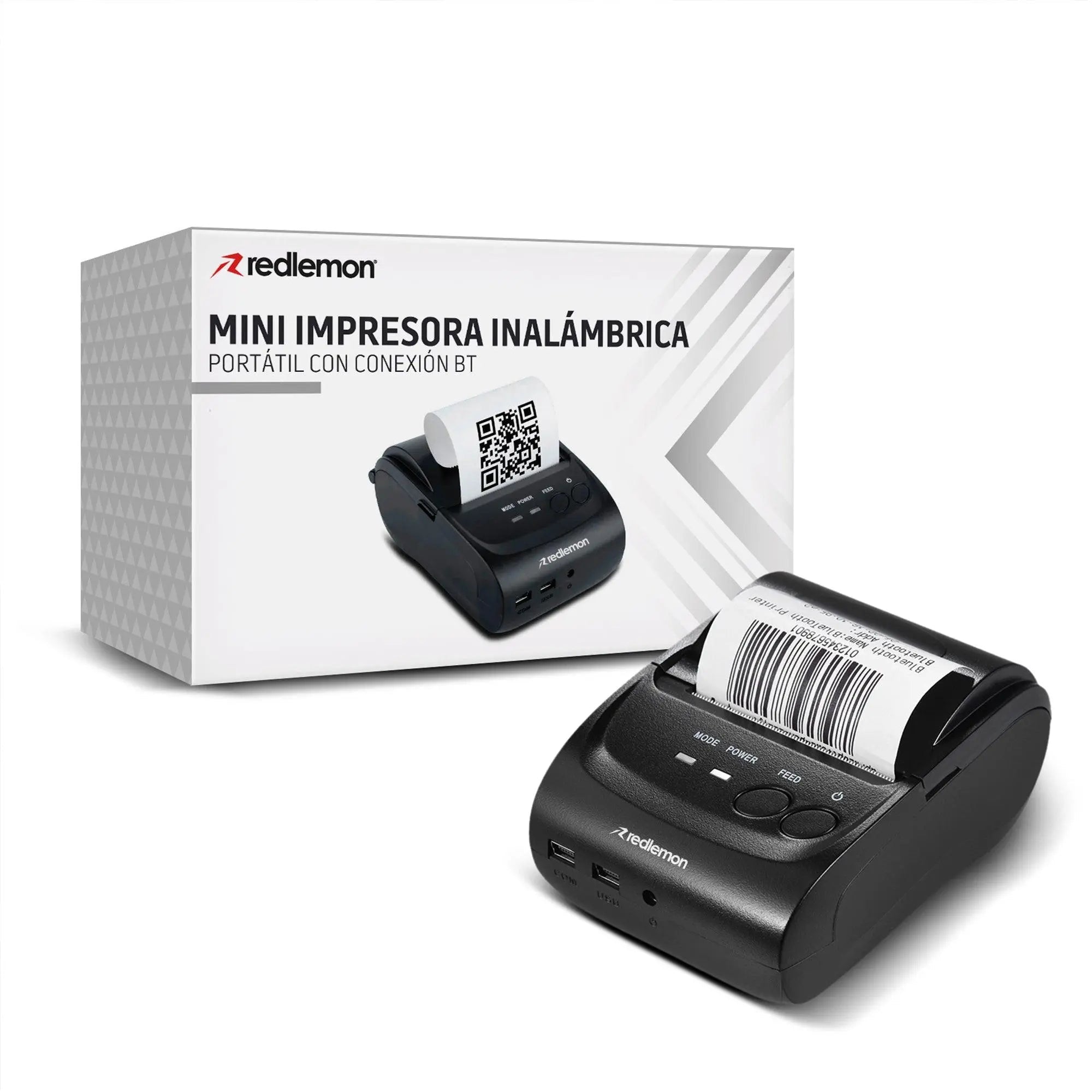 Mini Impresora Térmica Bluetooth de 58 mm para Tickets