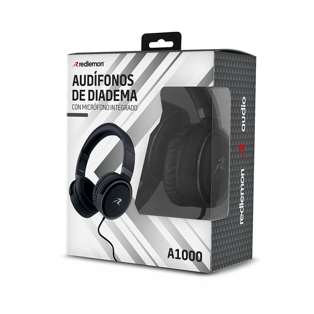 Audífonos alámbricos de diadema 3.5 mm con micrófono