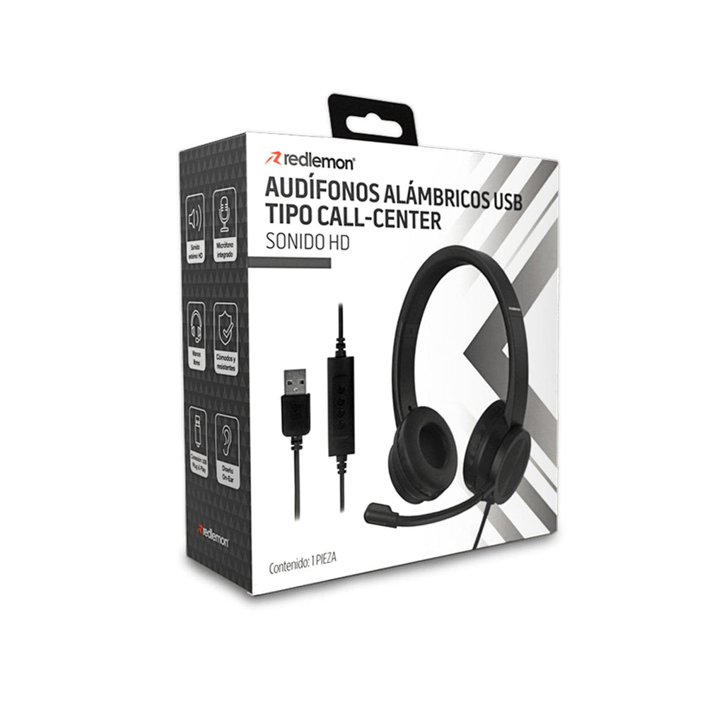 Audífonos USB con Micrófono para Videollamadas y Call Center