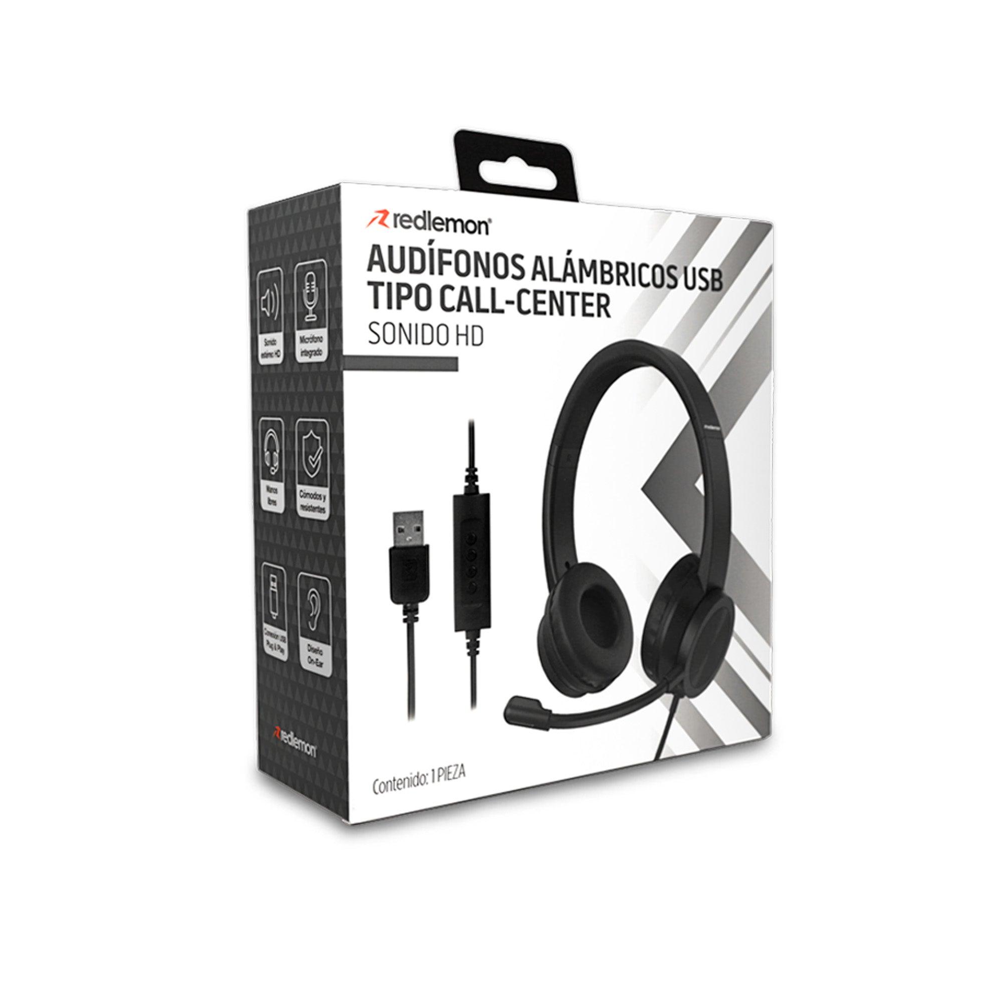 Audífonos USB con Micrófono para Videollamadas y Call Center
