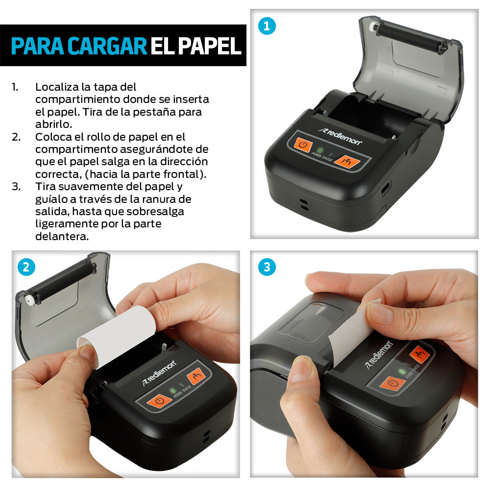 Impresora térmica portátil Bluetooth para rollo de 56 mm