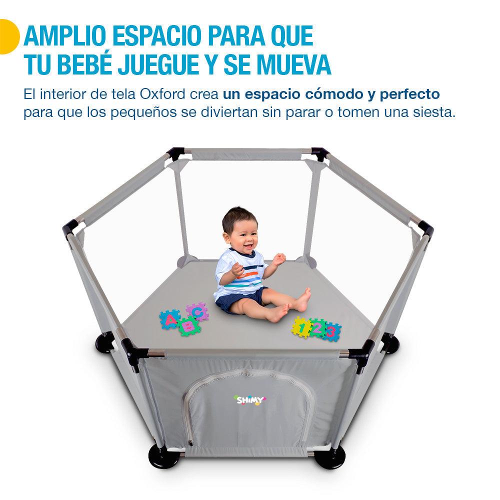 Corral Portátil para Bebé de 139 x 120 cm con Bolsa Shimy
