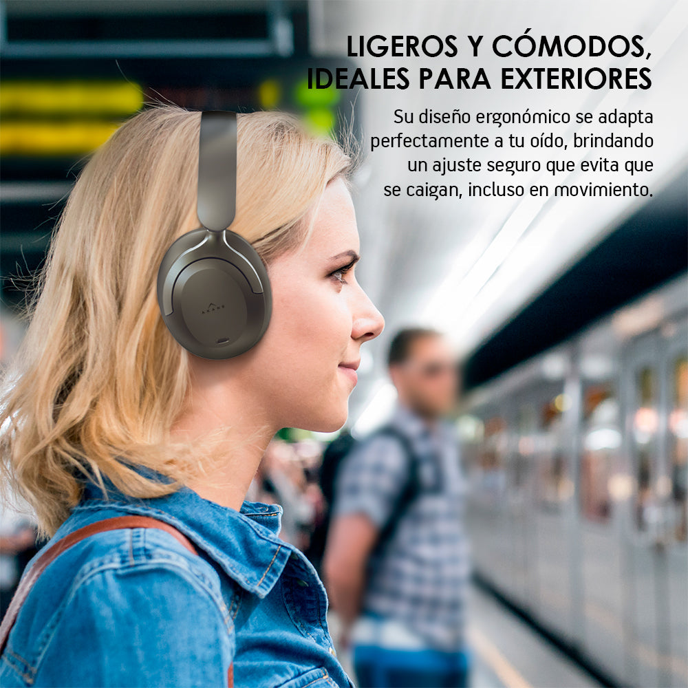 Audífonos Bluetooth 5.4 con Cancelación Activa de Ruido AKANE