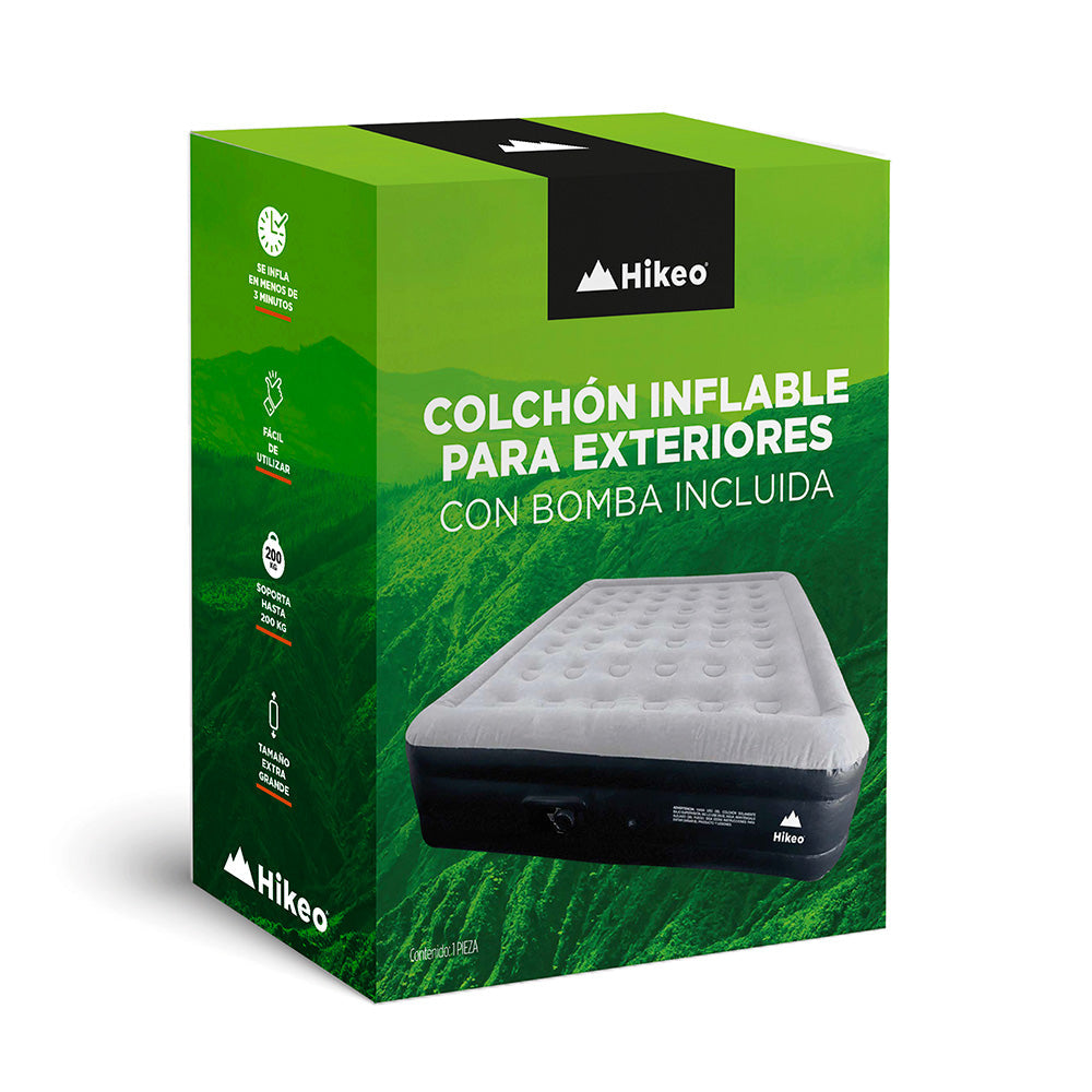 Colchón Inflable Matrimonial con Bomba Eléctrica HIKEO