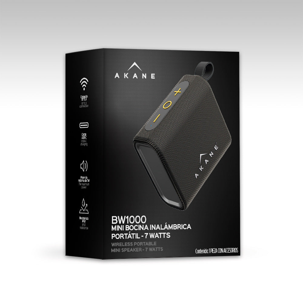 Bocina Bluetooth 5.3 Portátil Ultra Potente 7 W Resistente al Agua IP67