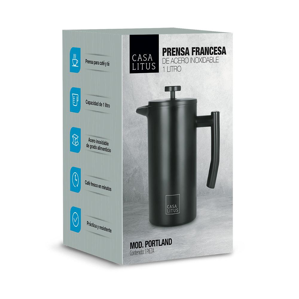 Prensa Francesa de Acero Inoxidable de 1 L Casa Litus