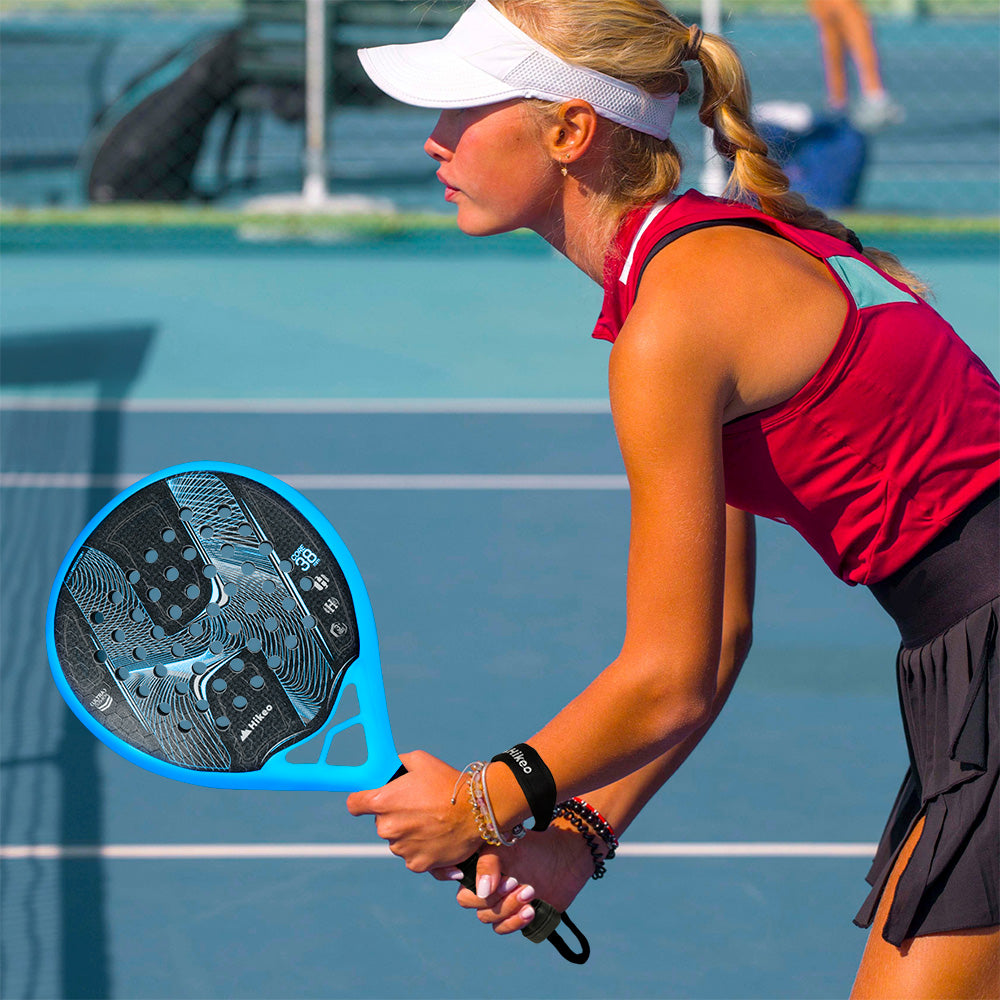 Pala de Pádel Premium con Funda, Pelotas y Grip, Raqueta para todos los Niveles