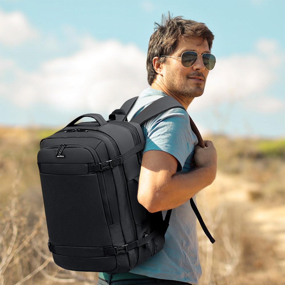 Mochila de Viaje Expandible con Candado y Puerto USB HIKEO