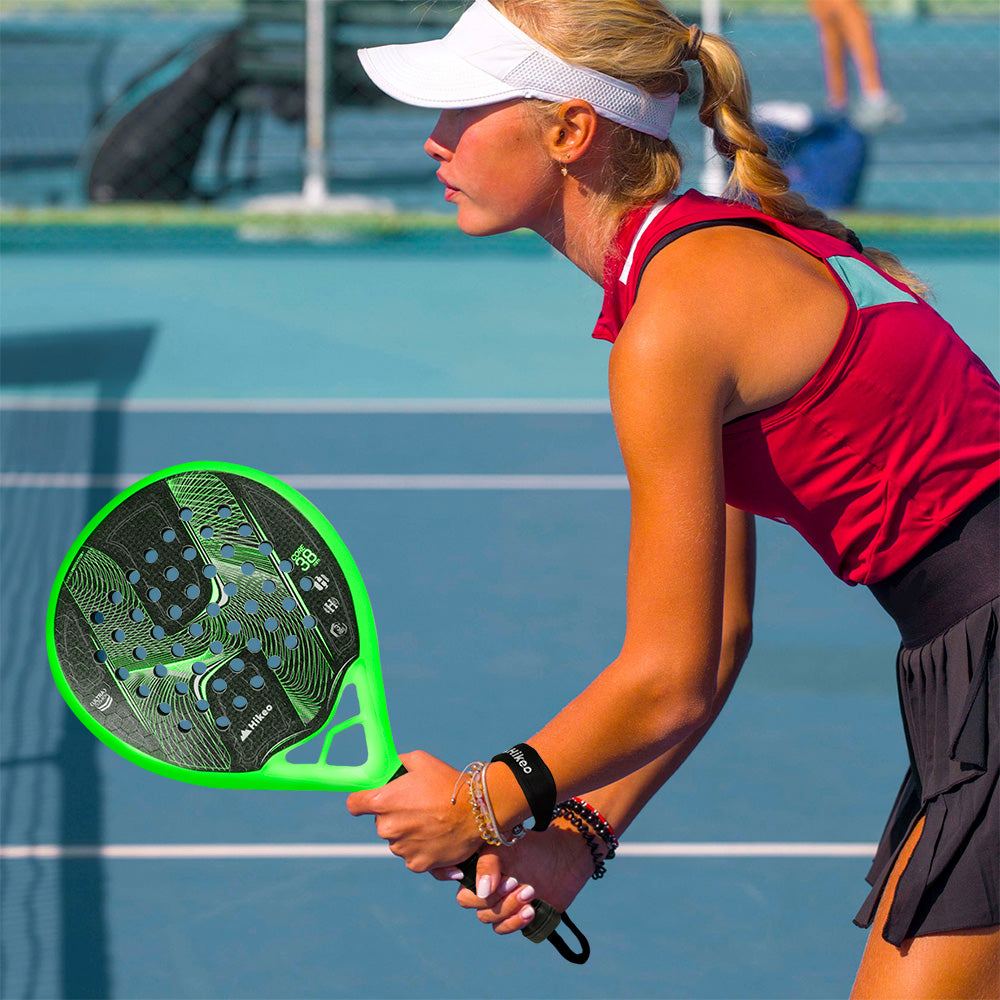 Pala de Pádel Premium con Funda, Pelotas y Grip, Raqueta para todos los Niveles