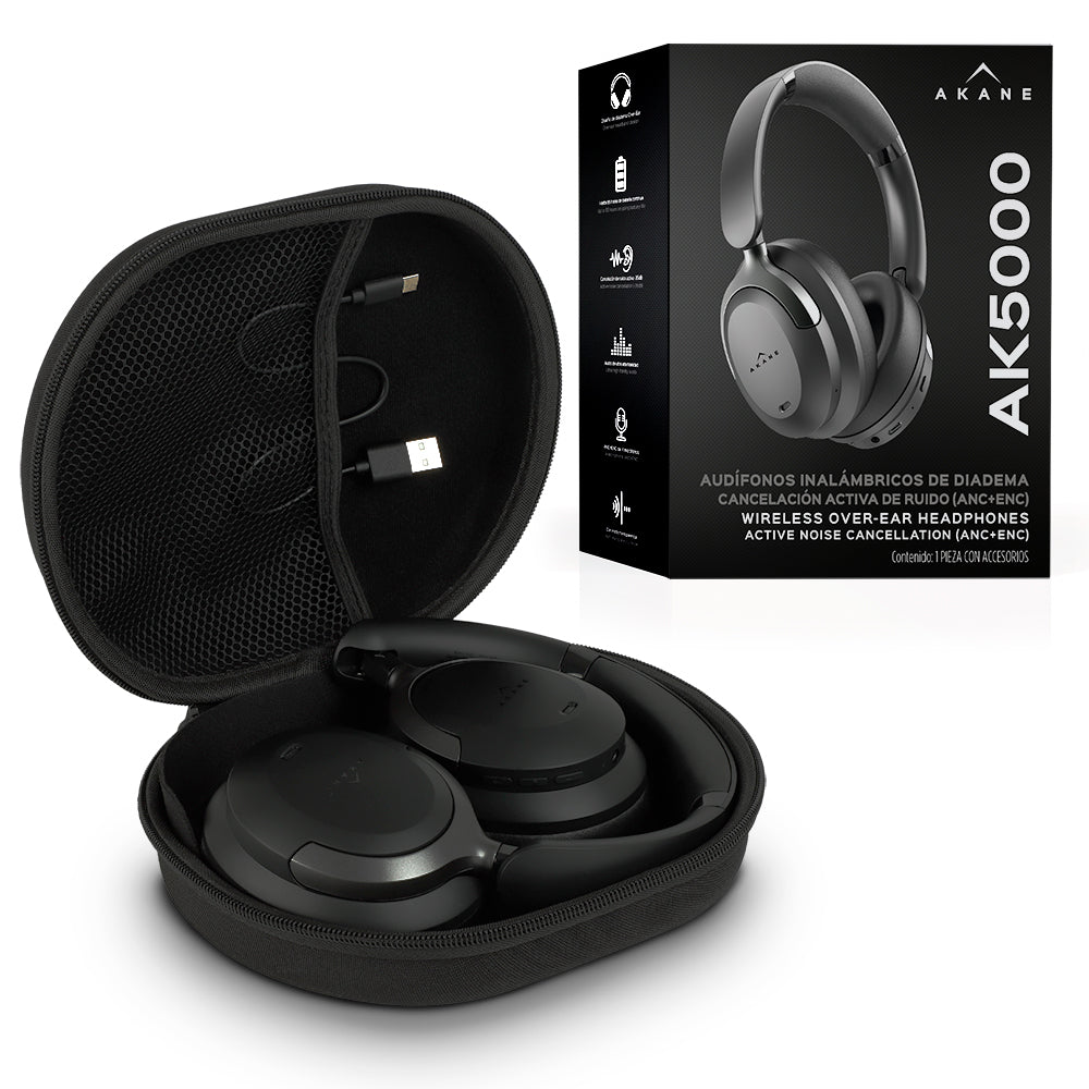 Audífonos Bluetooth 5.4 con Cancelación Activa de Ruido AKANE