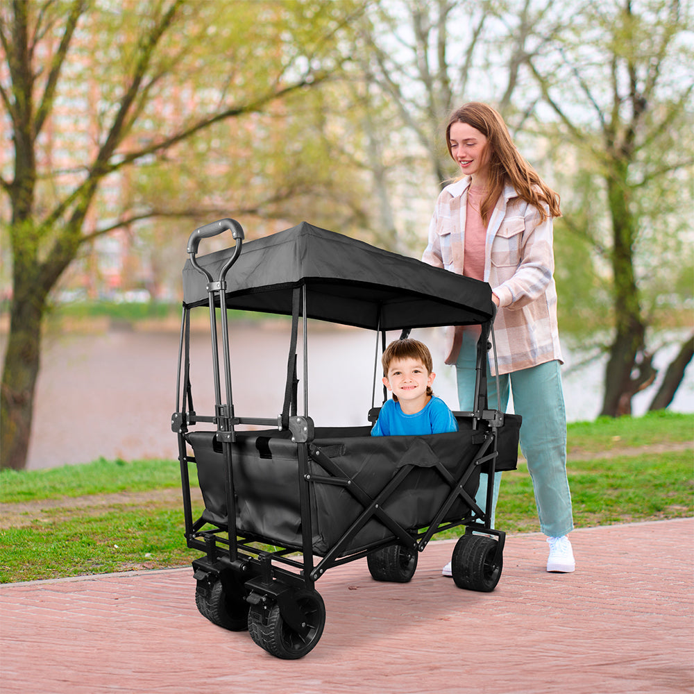 Carrito Plegable Todo Terreno con Toldo 70 kg HIKEO