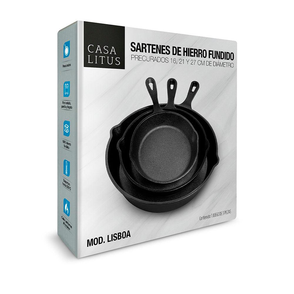 Set de 3 Sartenes de Hierro Fundido Casa Litus