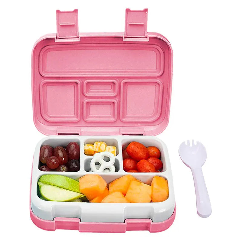 Lonchera Bento Box Infantil con 5 Divisiones y Cubierto