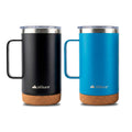 Set de 2 Termos de 700 ml con Base de Corcho y Popote