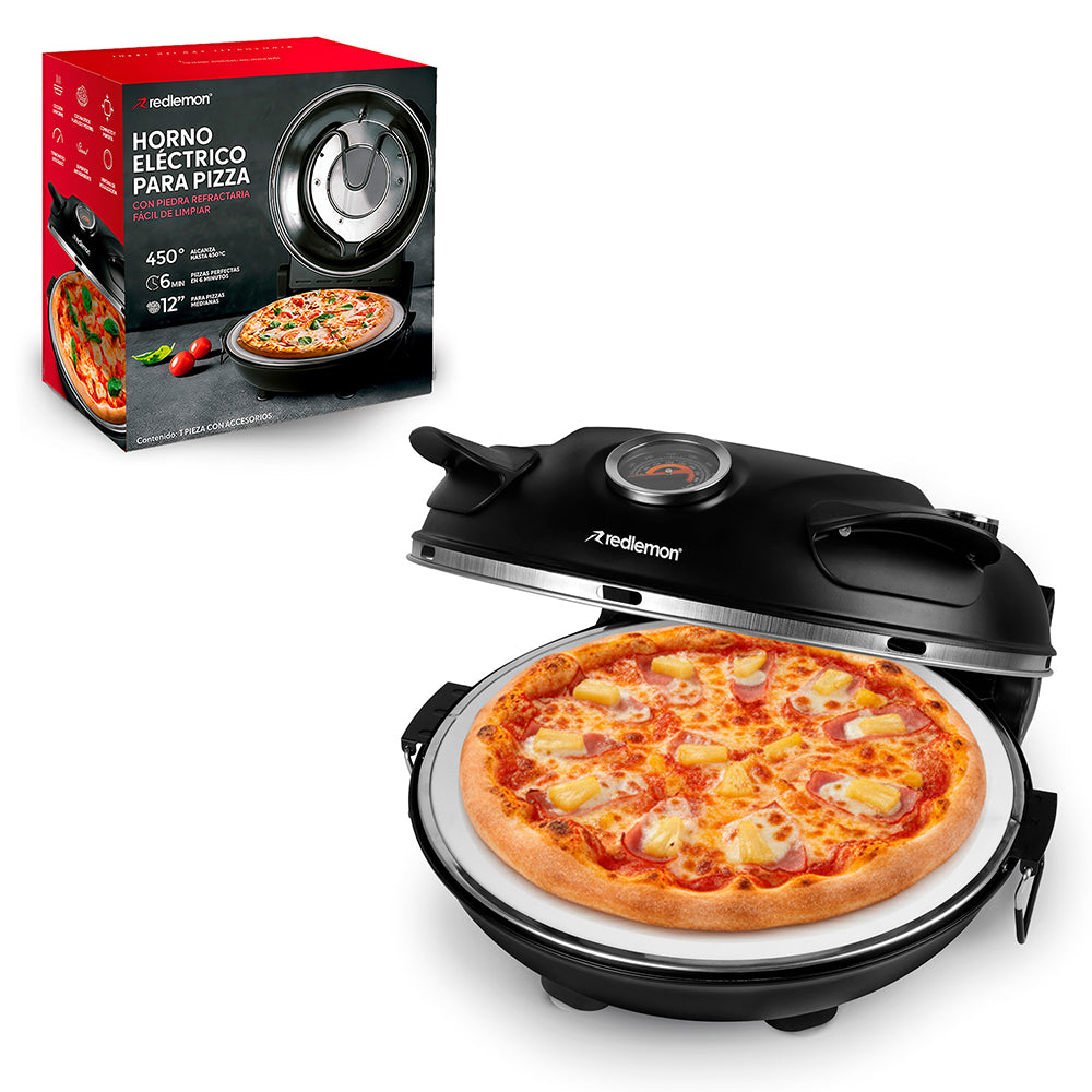Horno Eléctrico para Pizza de 30 cm con Piedra Cerámica