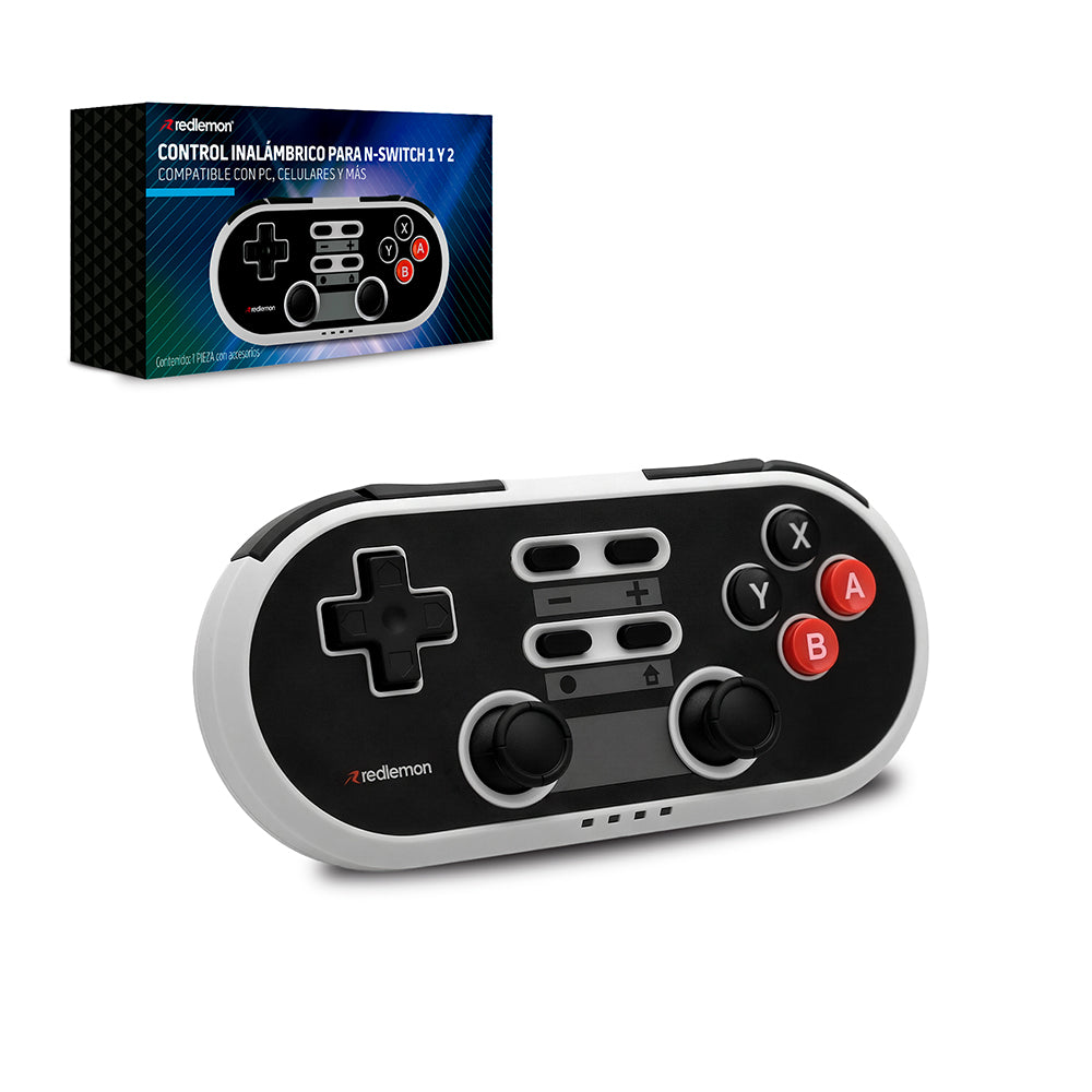 Control para Nintendo Switch 1 y 2 Diseño Retro Inalámbrico BT
