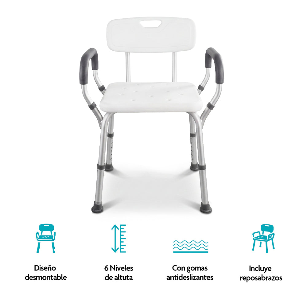 Silla para Regadera, Baño y Ducha para Adulto Mayor, Hasta 150 Kg