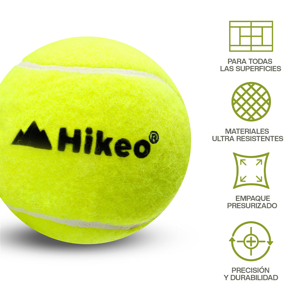 Set de 9 pelotas de pádel presurizadas en 3 tubos