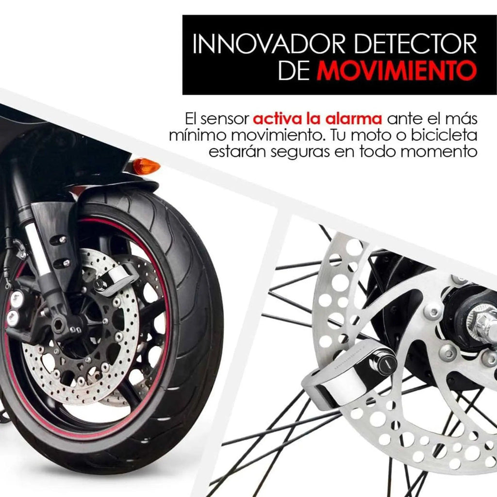 Candado de Disco con Alarma de 110 dB para Moto y Bicicleta