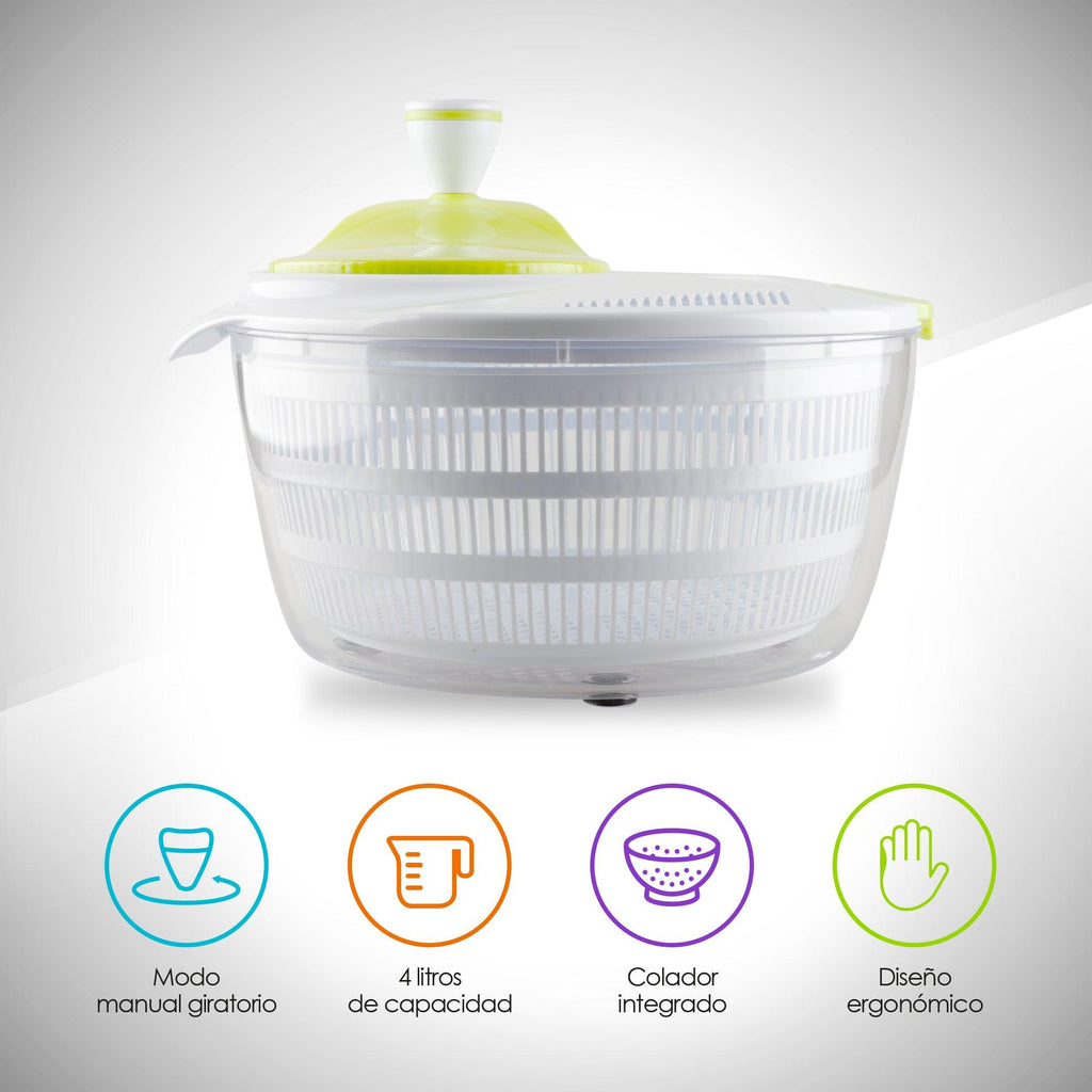 Centrifugadora de Ensalada de 4 L con Escurridor