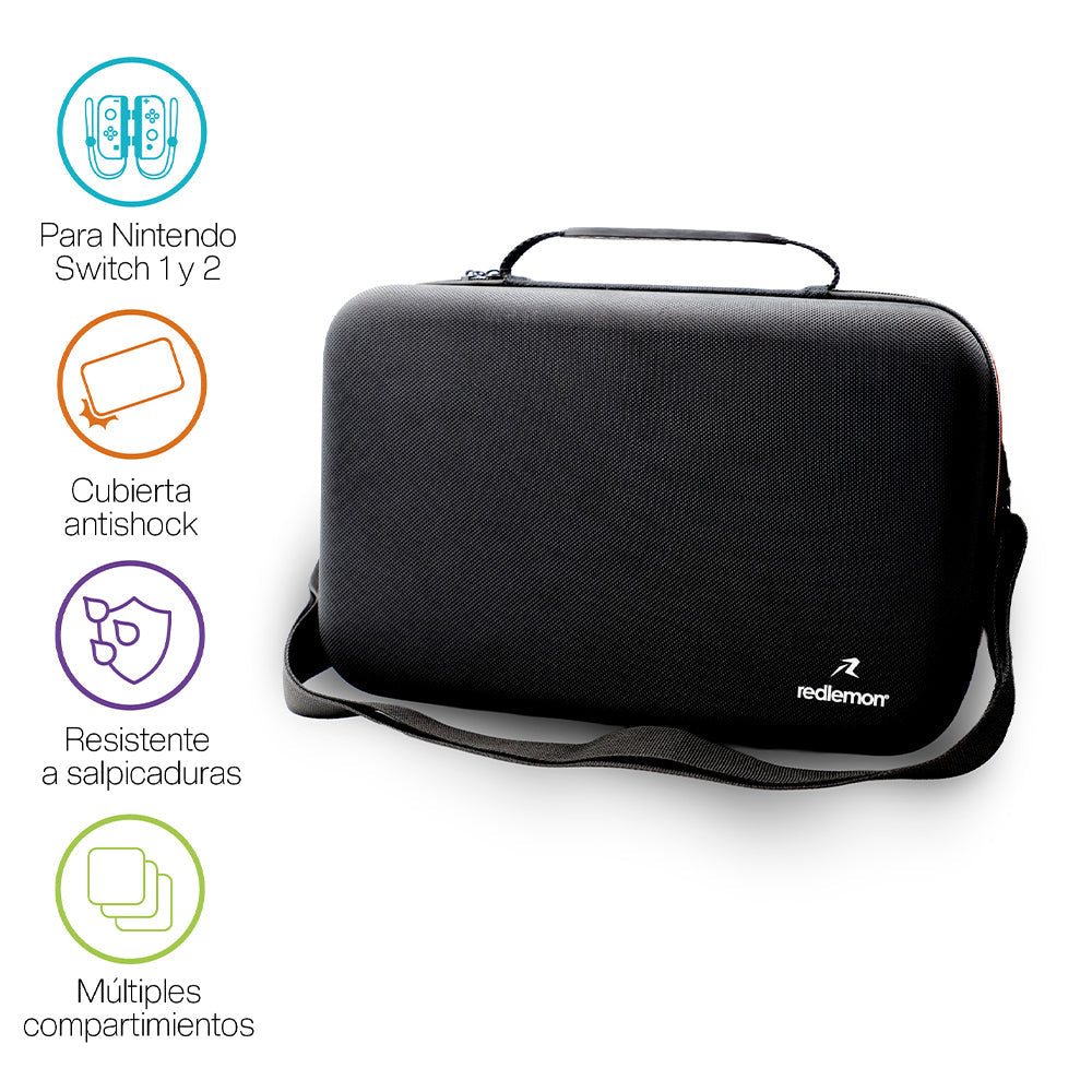 Funda Rígida para Nintendo Switch y Switch 2 con Compartimentos