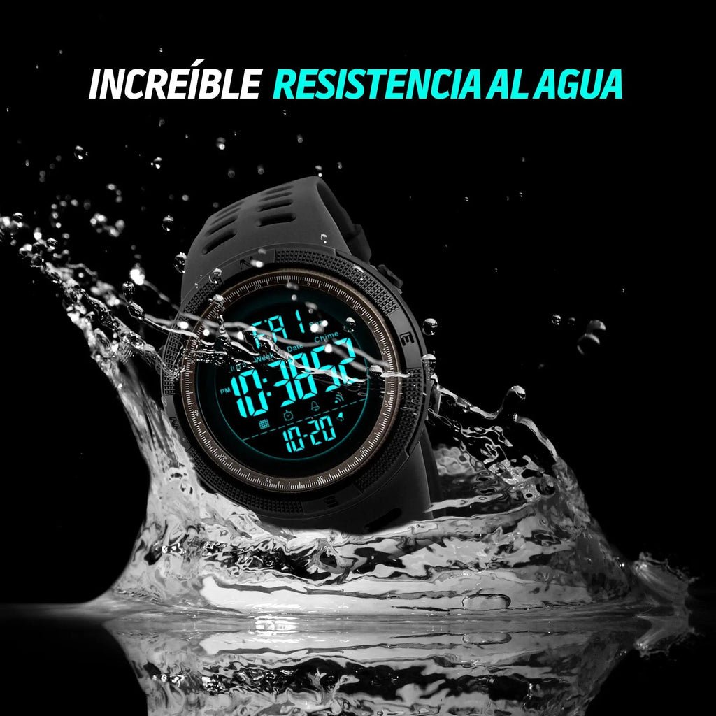 Reloj Deportivo Resistente Agua Digital, Alarma, Cronómetro 1251
