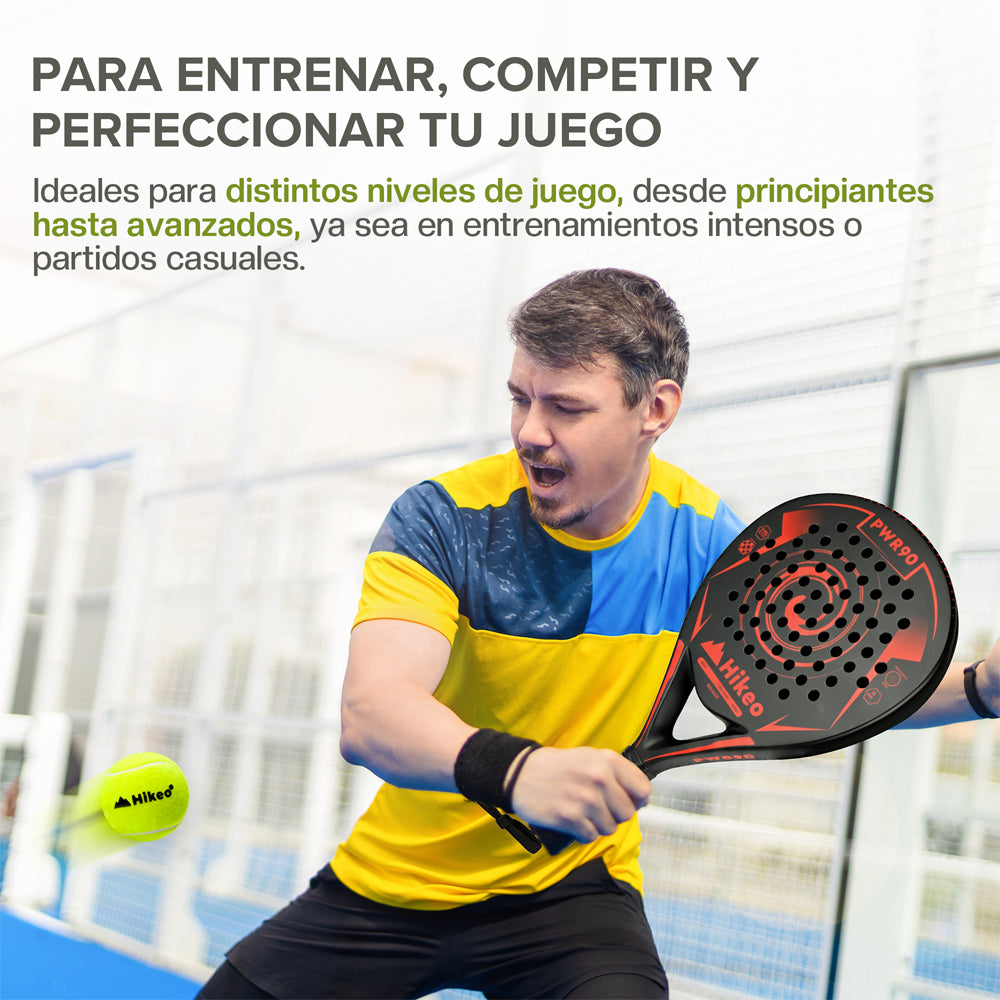 Set de 9 pelotas de pádel presurizadas en 3 tubos