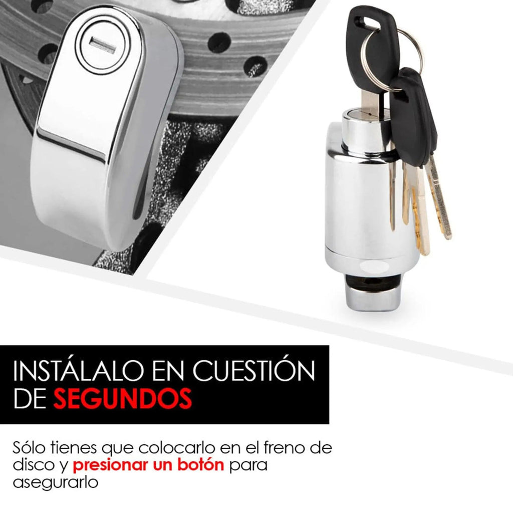 Candado de Disco con Alarma de 110 dB para Moto y Bicicleta