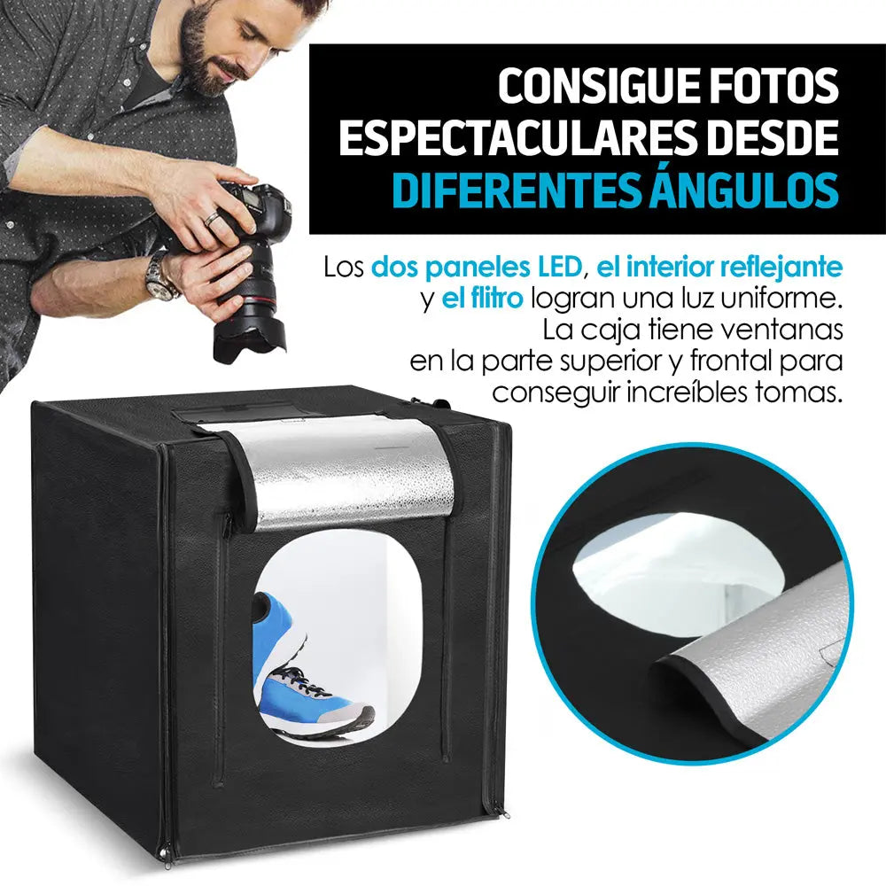 Caja de luz para fotografía de producto 50 x 50 cm