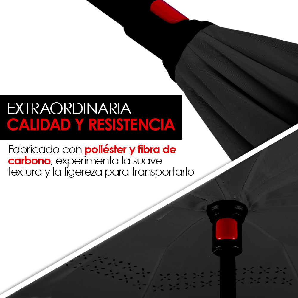 Paraguas Invertido de Doble Capa con Mango en C, 100 cm