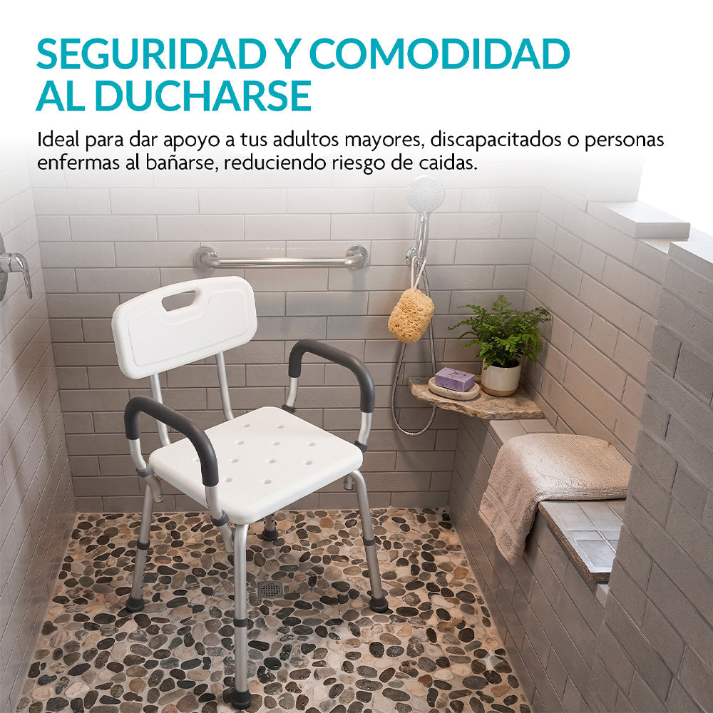 Silla para Regadera, Baño y Ducha para Adulto Mayor, Hasta 150 Kg