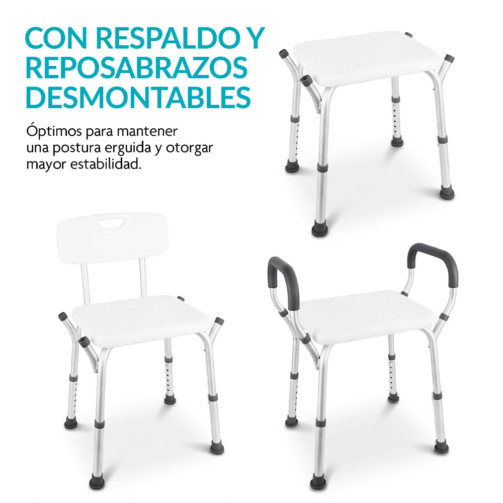 Silla para Regadera, Baño y Ducha para Adulto Mayor, Hasta 150 Kg