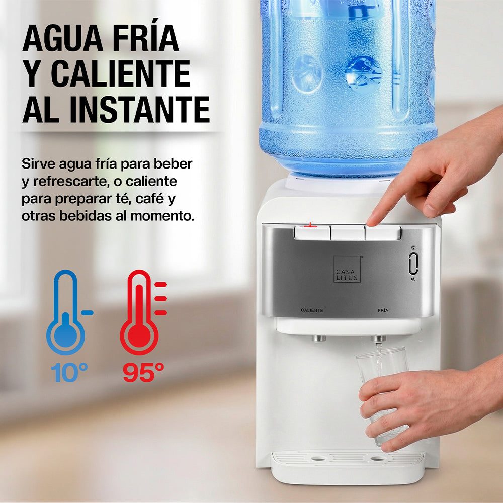 Dispensador de Agua de Garrafón Eléctrico Diseño Compacto para 5 L a 18.9 L