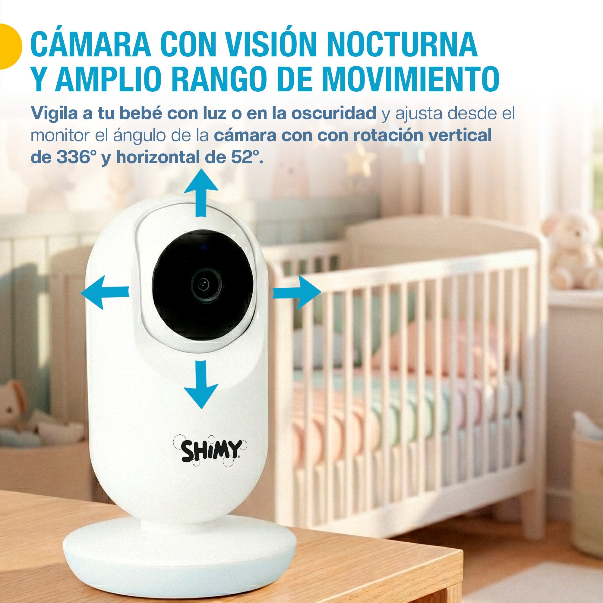 Monitor para bebé 3.5 pulgadas con cámara HD y VOX