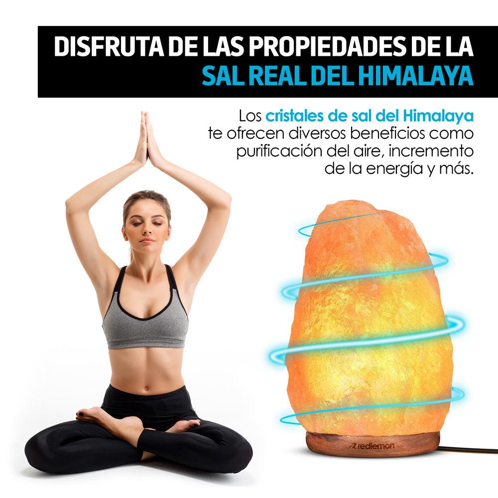 Lámpara de Sal Rosa del Himalaya con Luz Ajustable 2 a 3 kg