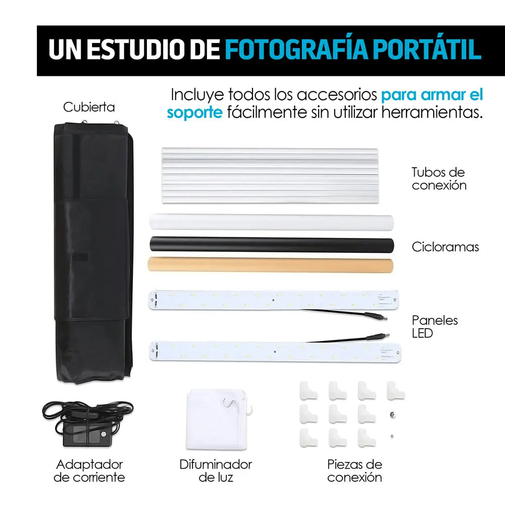Caja de luz para fotografía de producto 50 x 50 cm