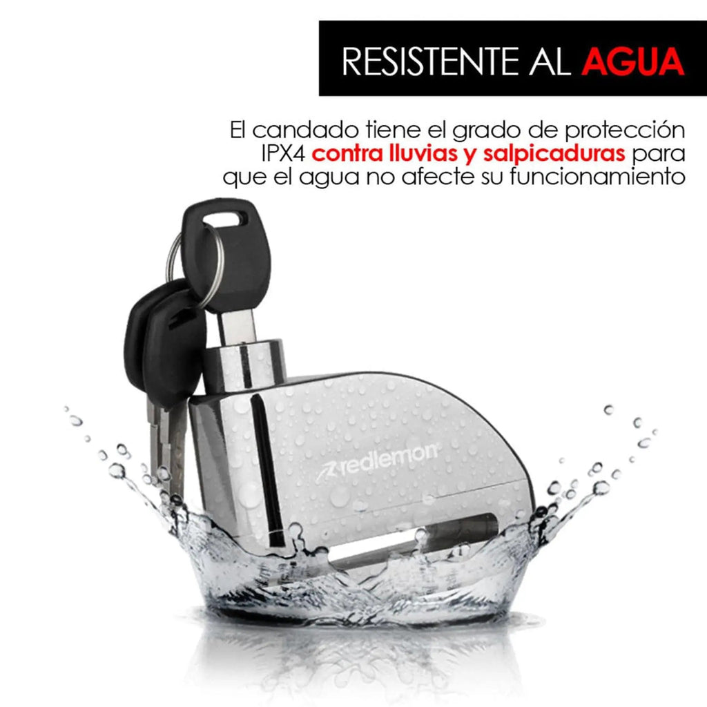 Candado de Disco con Alarma de 110 dB para Moto y Bicicleta