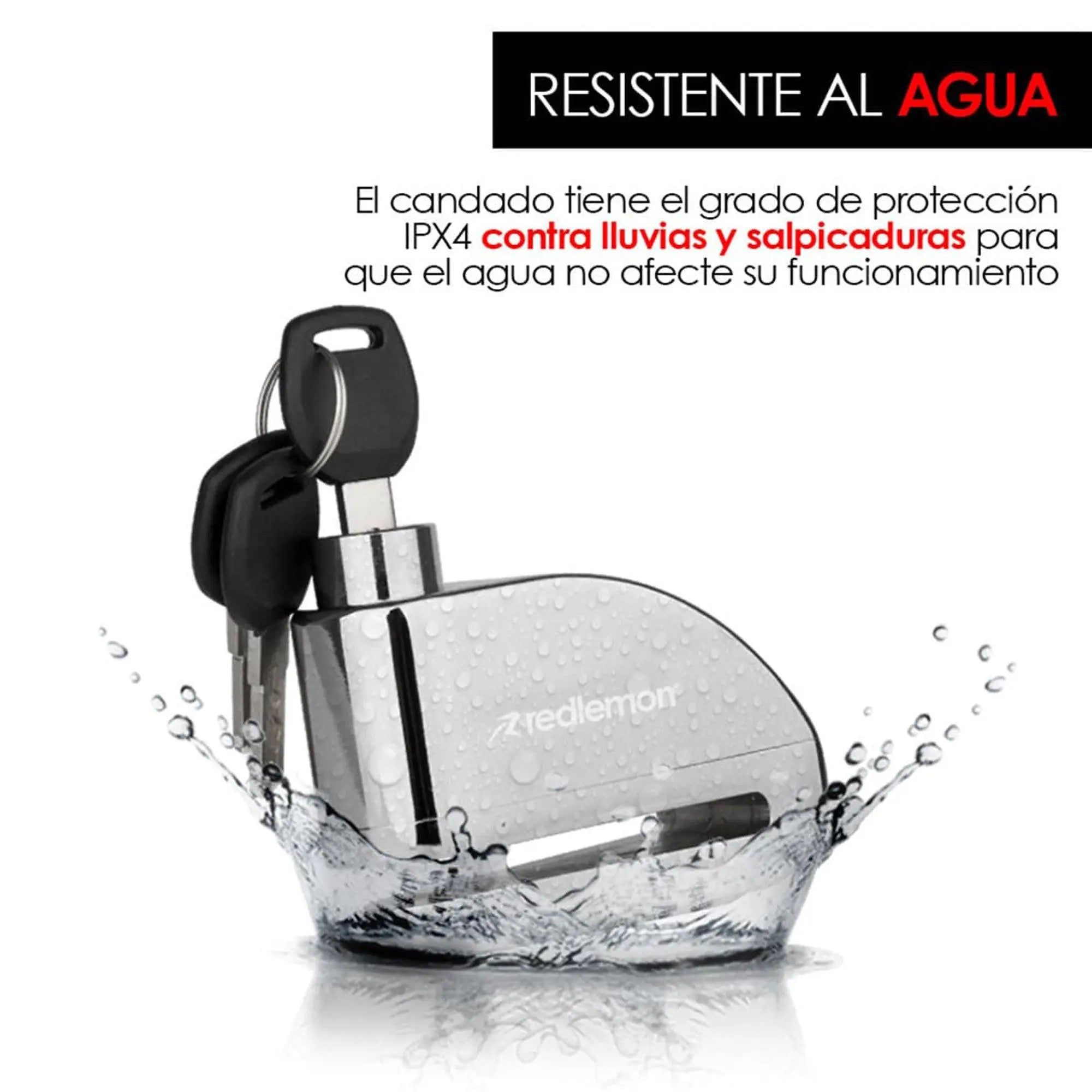 Candado de Disco con Alarma de 110 dB para Moto y Bicicleta