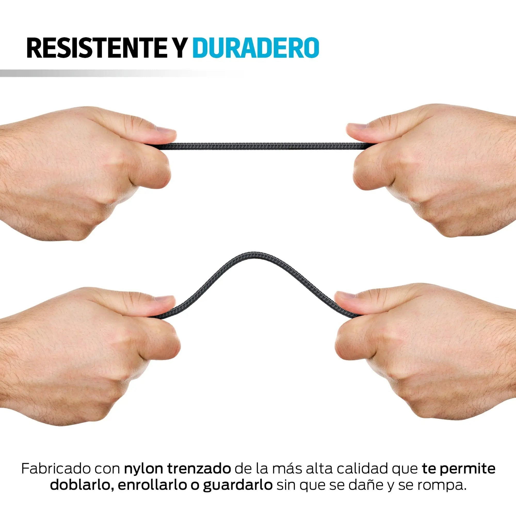 Cable USB a USB-C de 3 m con recubrimiento de nylon