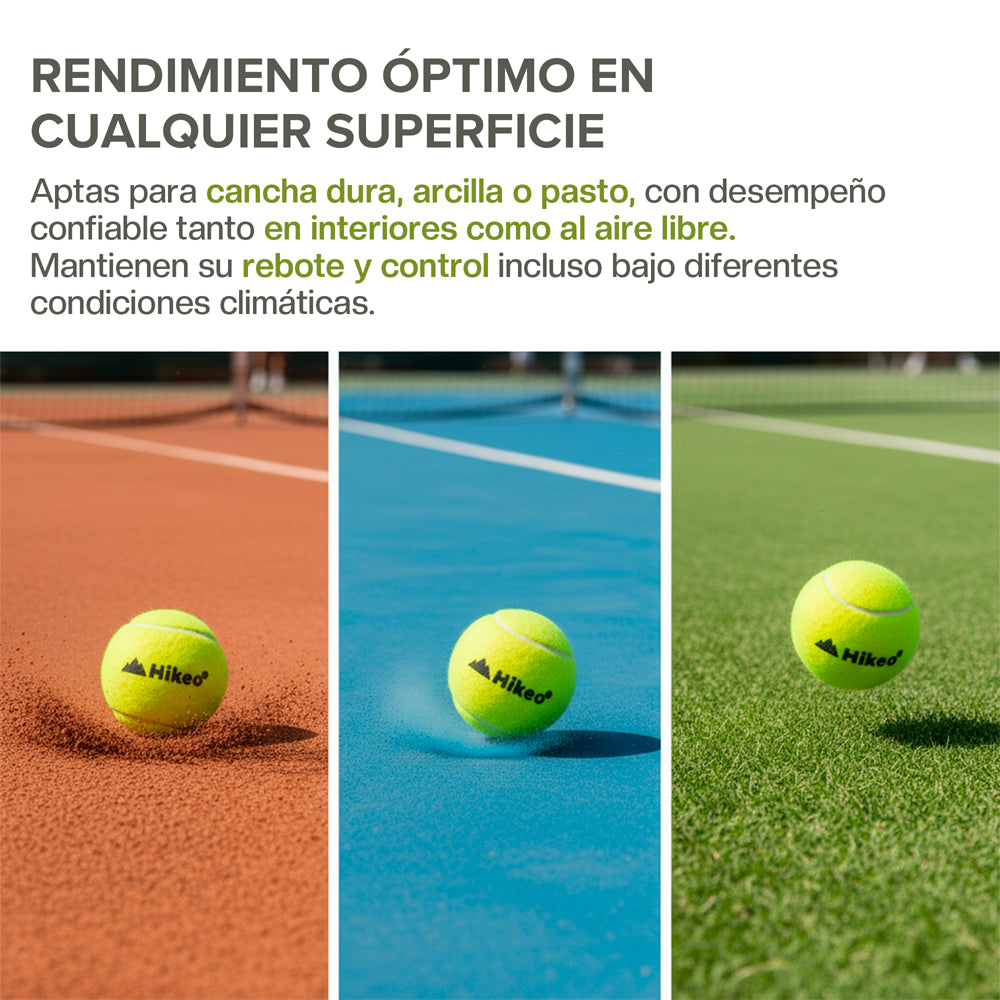 Set de 9 pelotas de pádel presurizadas en 3 tubos