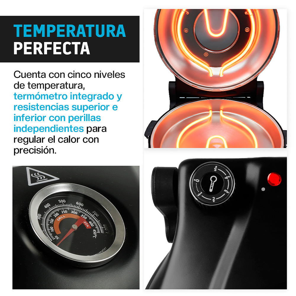 Horno Eléctrico para Pizza de 30 cm con Piedra Cerámica