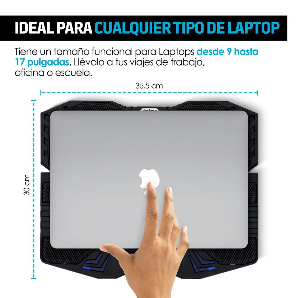 Base Enfriadora para Laptop de 9 a 17 Pulgadas con 6 Ventiladores