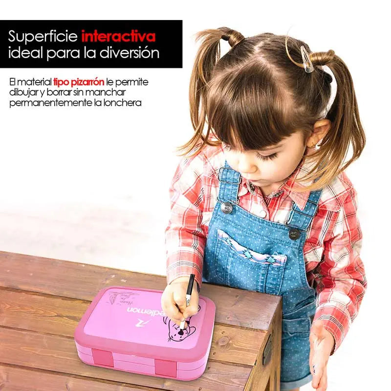 Lonchera Bento Box Infantil con 5 Divisiones y Cubierto