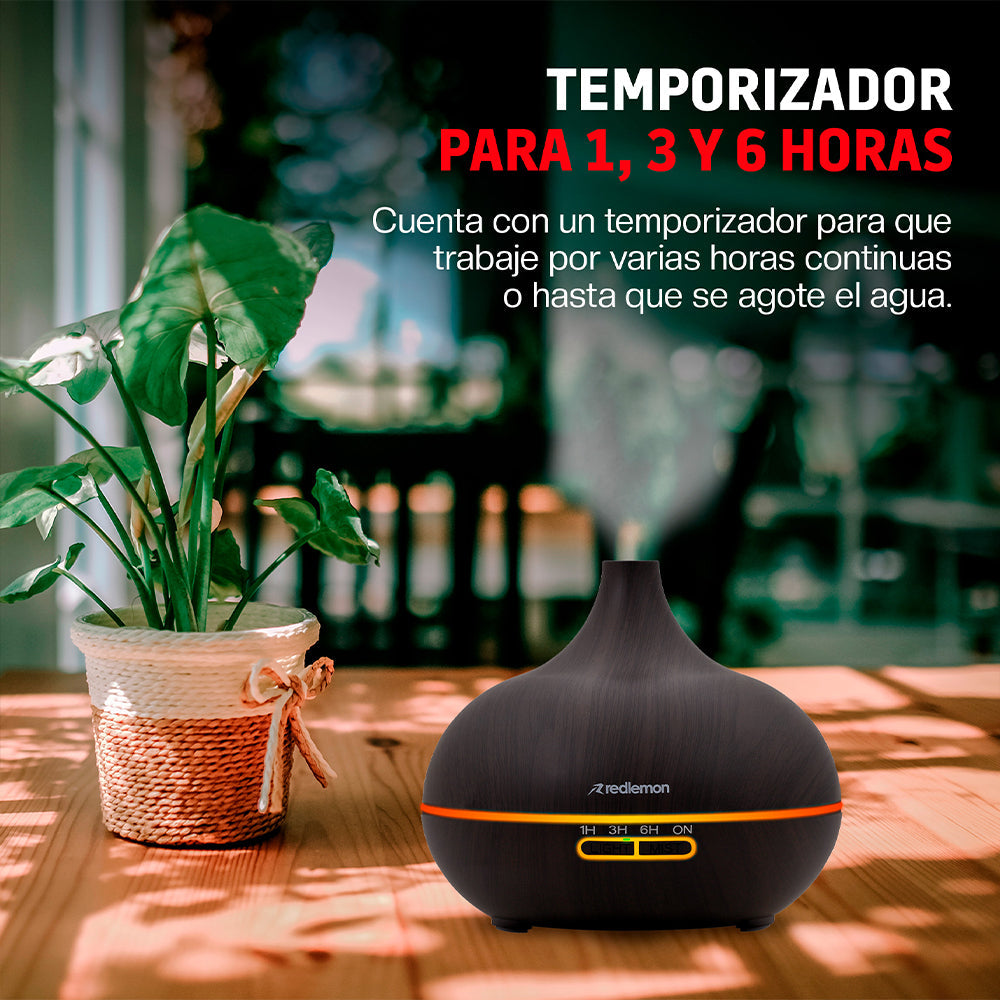 Humidificador y Difusor Ultrasónico 550 ml con Control Remoto