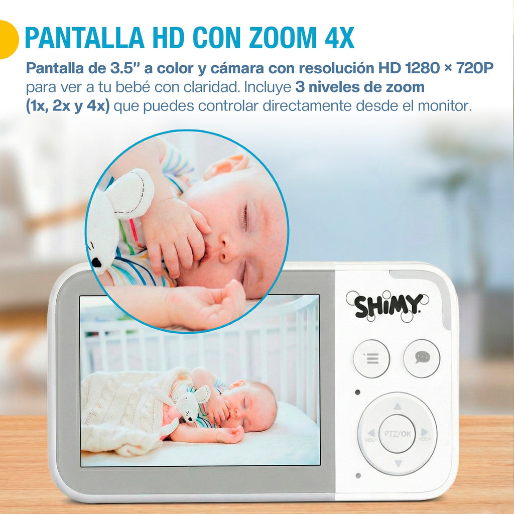 Monitor para bebé 3.5 pulgadas con cámara HD y VOX