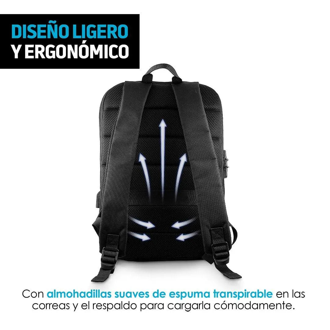 Mochila para laptop 15.6 pulgadas con candado y USB