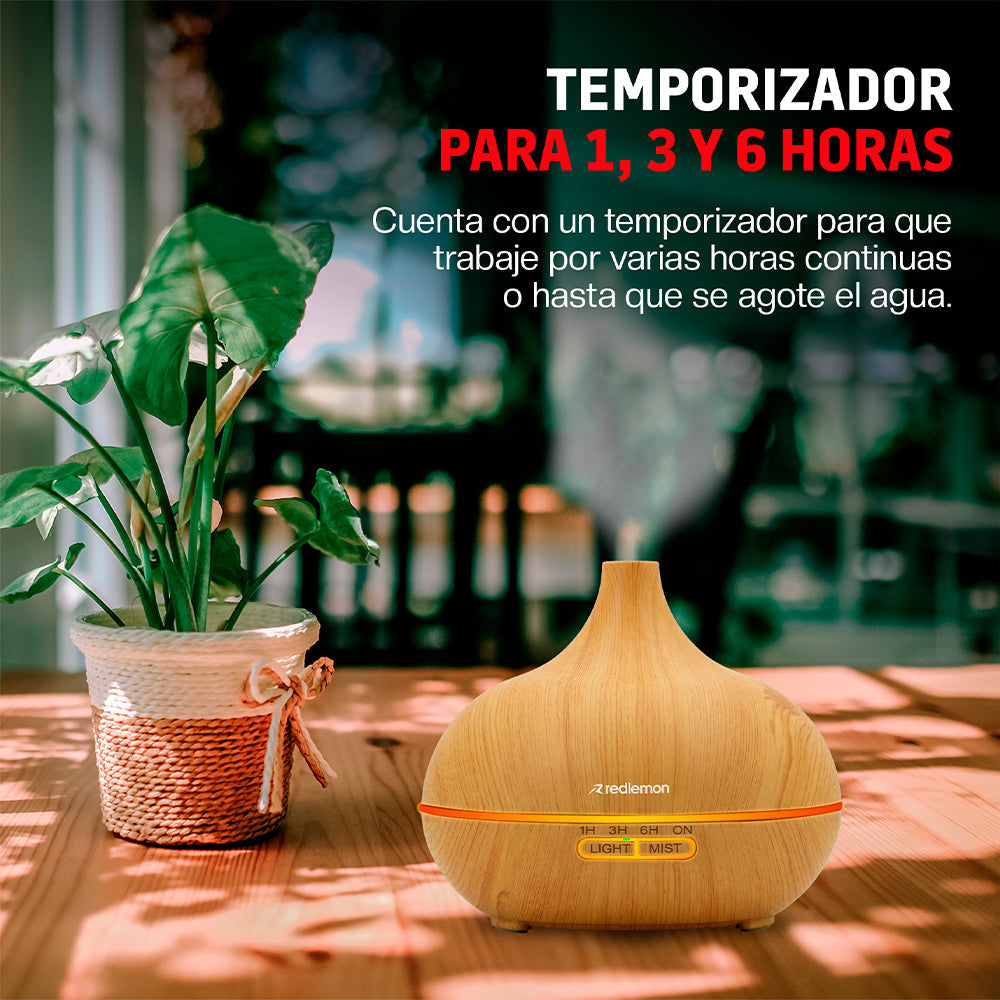 Humidificador y Difusor Ultrasónico 550 ml con Control Remoto