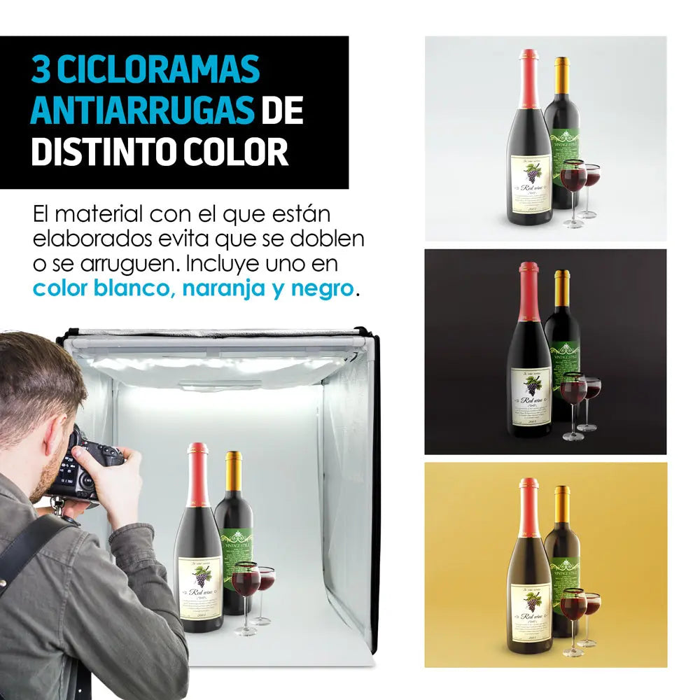 Caja de luz para fotografía de producto 50 x 50 cm